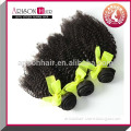 Top grade 100% brazilian cheap human hair kinky curly lace closure with hair bundles